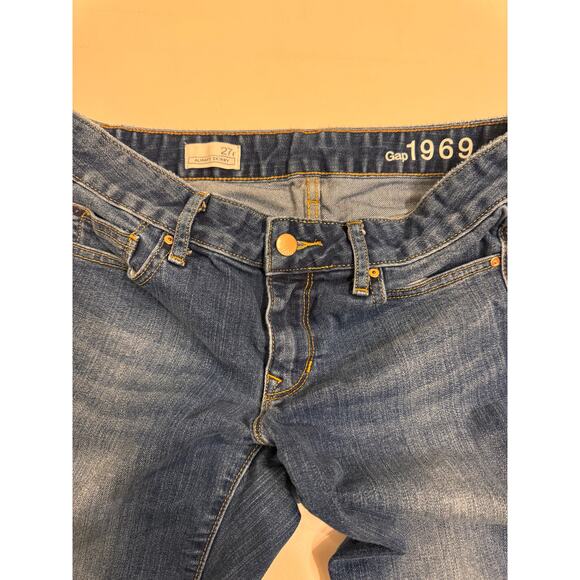 Gap Women's Always Skinny Jeans Denim Size 27R 30" Inseam Dark Wash - Picture 2 of 4
